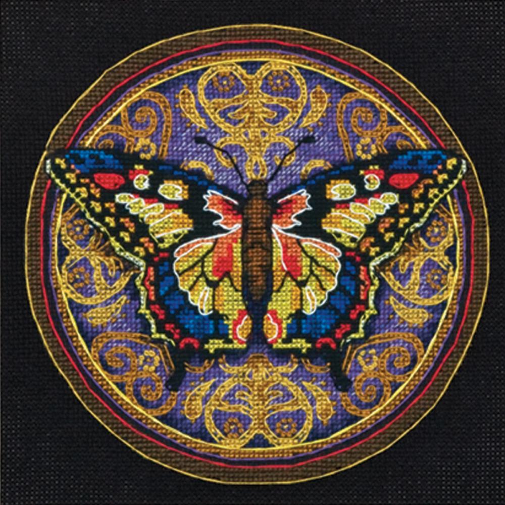 (image for) Gold Petites Ornate Butterfly Counted Cross Stitch Kit